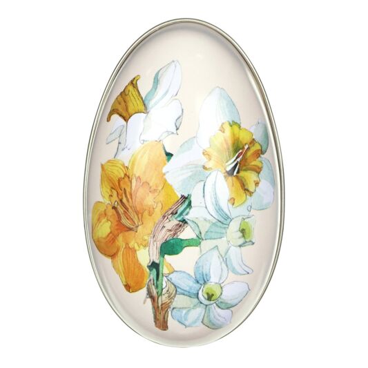 Emma Bridgewater Daffodil Print Egg Shaped Tin Vibrant Home